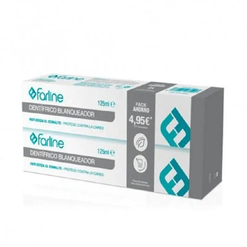 Farline Dentífrico Blanqueador, 2 unidades x 125 ml 