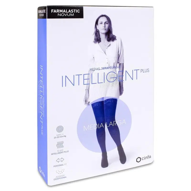 Farmalastic Novum Media Intelligent Plus Media Larga Antracita, Talla 4 