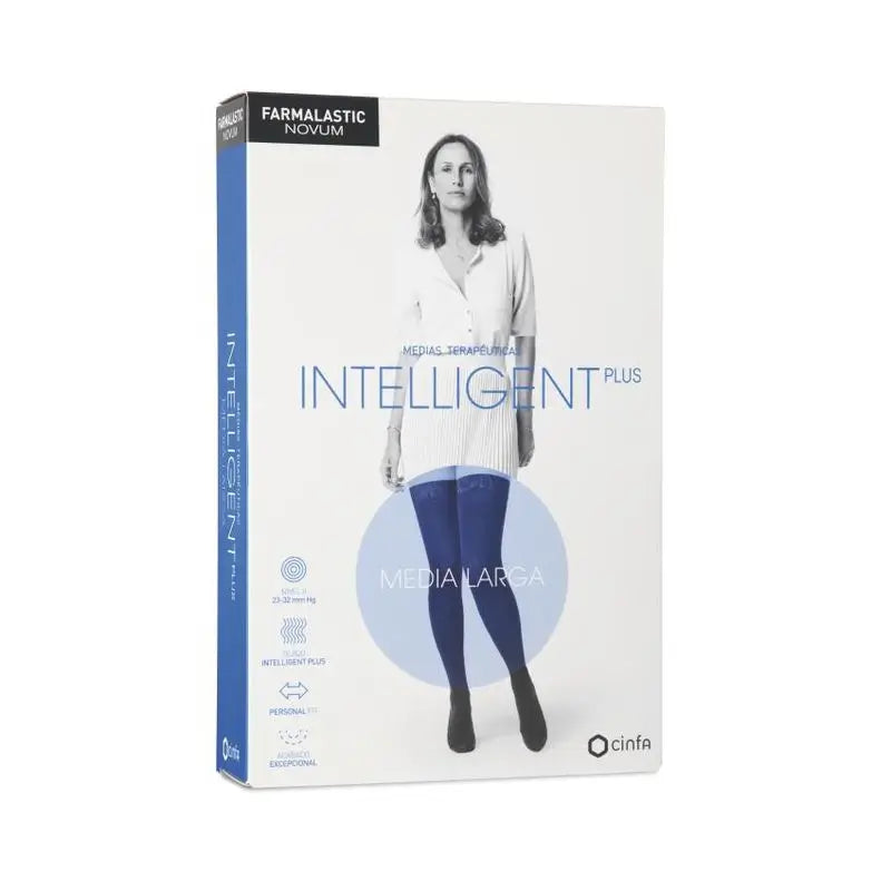 Farmalastic Novum Media Intelligent Plus Media Larga Canela, Talla 1 