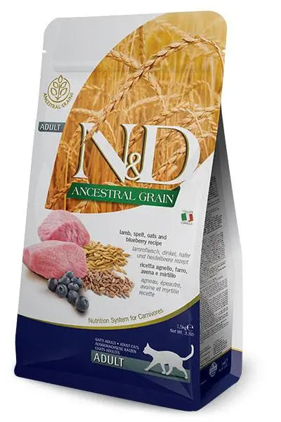 Farmina N&D Cat Ancestral Cordero 5Kg, pienso para gatos