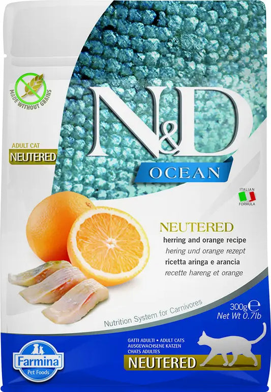 Farmina N&D Cat Ocean Neutered 300Gr, pienso para gatos