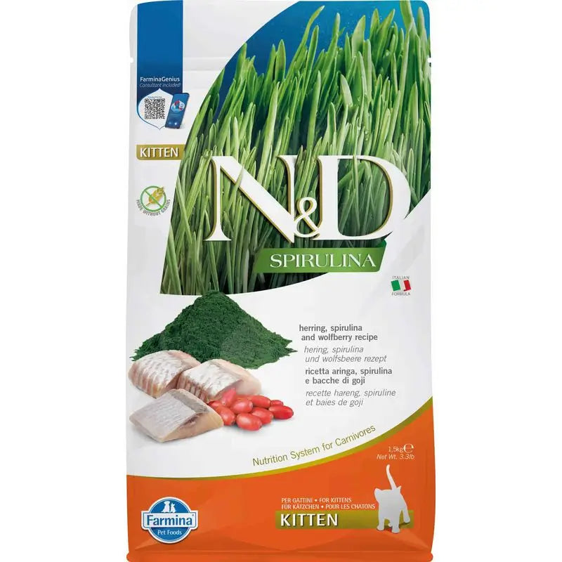 Farmina N&D Cat Spirulina Kitten Herring 1,5Kg