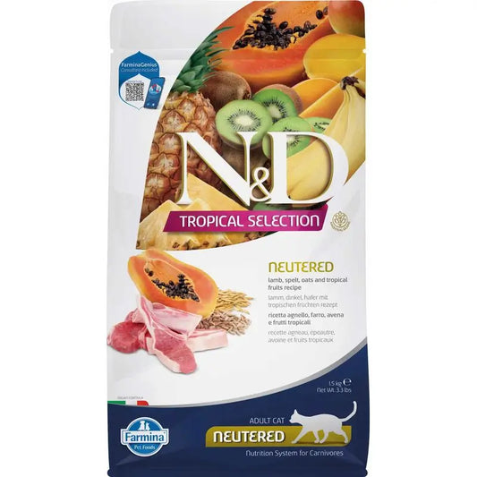 Farmina N&D Cat Tropical Selection Neutered Lamb 1,5Kg