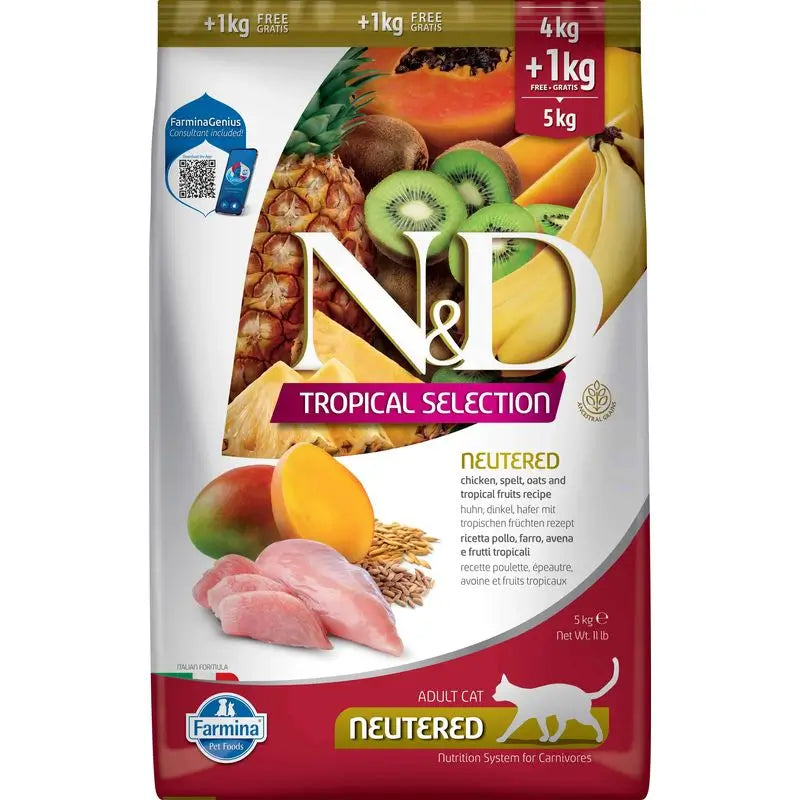 Farmina N&D Cat Tropical Selection Neutered Chicken 4+1kg