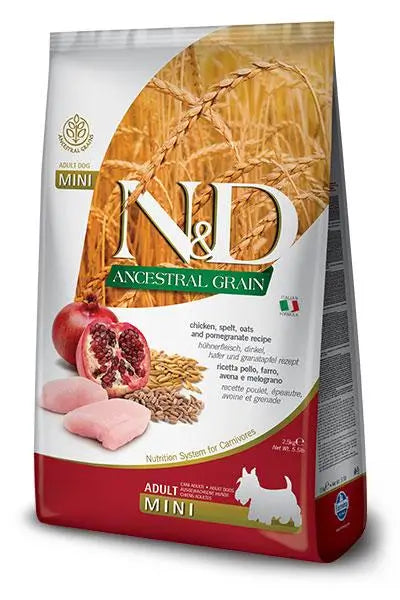 Farmina N&D Dog Ancestral Mini Pollo 2,5Kg, pienso para perros