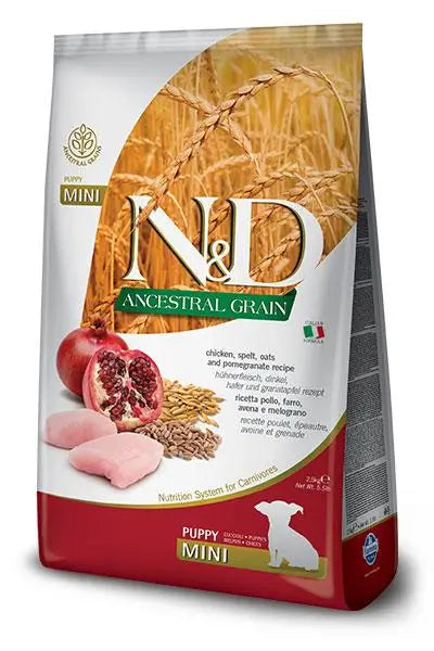 Farmina N&D Dog Puppy Ancestral Mini Pollo 2,5Kg, pienso para perros cachorros