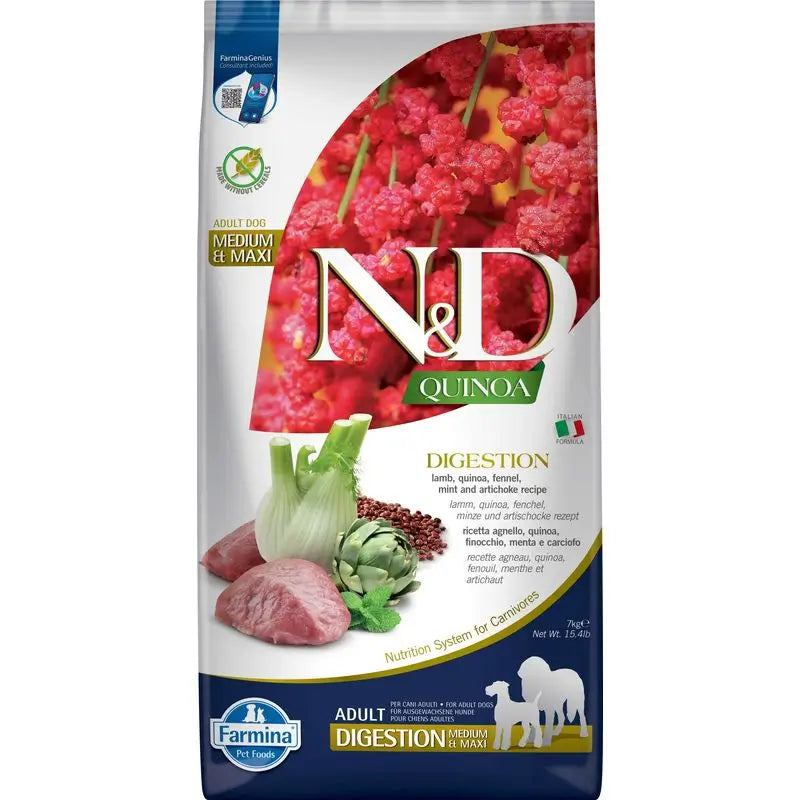 Farmina N&D Dog Quinoa Digestion Lamb Med/Maxi 7Kg