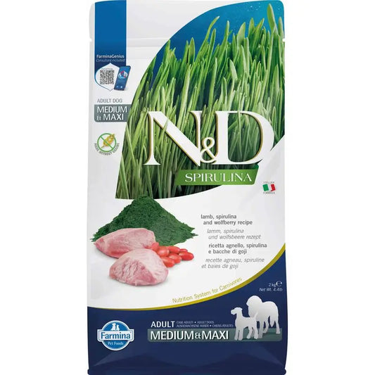 Farmina N&D Dog Spirulina Medium Maxi Lamb 2Kg