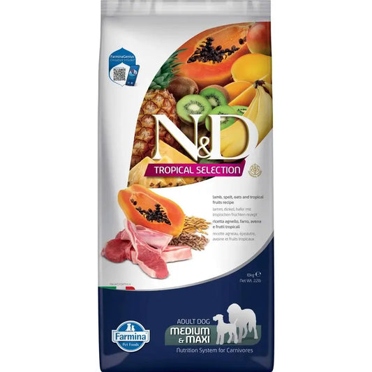 Farmina N&D Dog Tropical Selection Med Maxi Lamb 10Kg