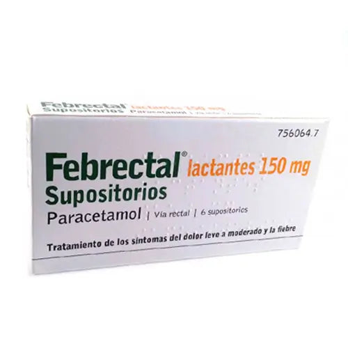 Febrectal Lactantes 150 mg Paracetamol 6 Supositorios