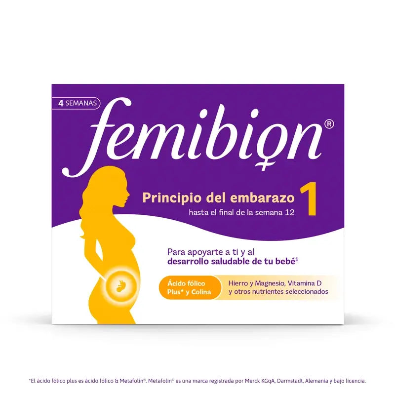 Femibion 1 First Trimester Pregnancy, Weeks 1-12, Folic Acid Plus, 2X28 Tablets