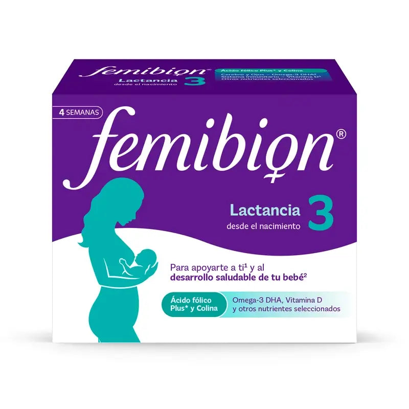 Femibion 3 Lactation Pregnancy with Folic Acid and Vitamins, 28 Tablets