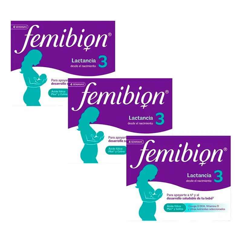 Femibion 3 Lactation Pregnancy with Folic Acid and Vitamins, 3 x 28 Tablets