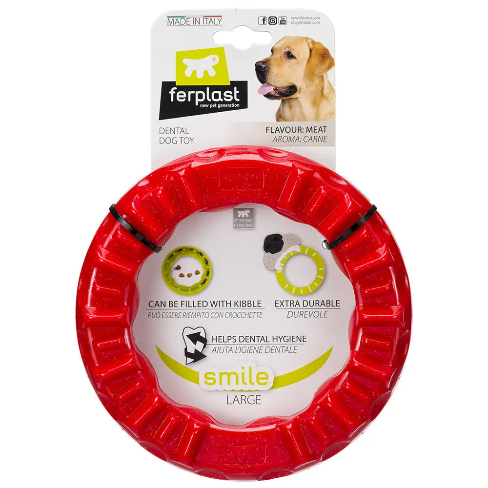 Ferplast Juguete Perro Smile L Rojo Perro Ring 1 Unidad