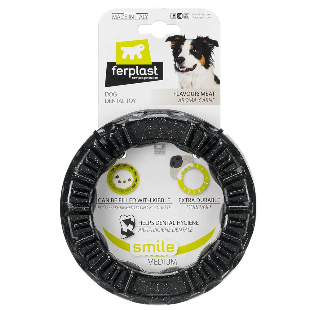 Ferplast Juguete Perro Smile M Negro Perro Ring 1 Unidad