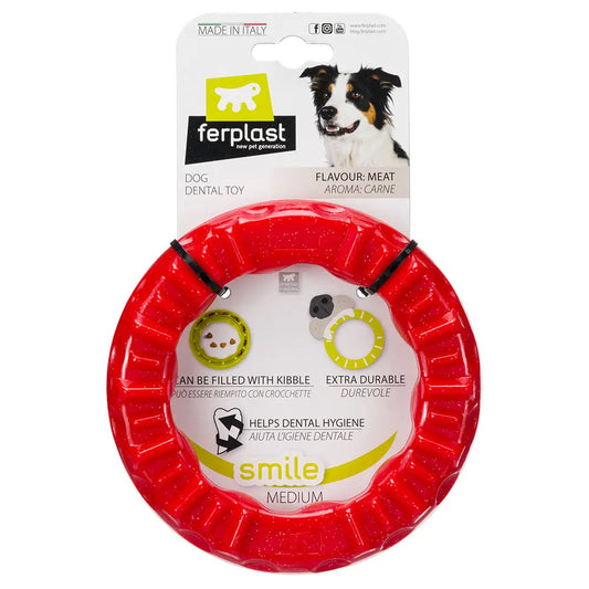 Ferplast Juguete Perro Smile M Rojo Perro Ring 1 Unidad