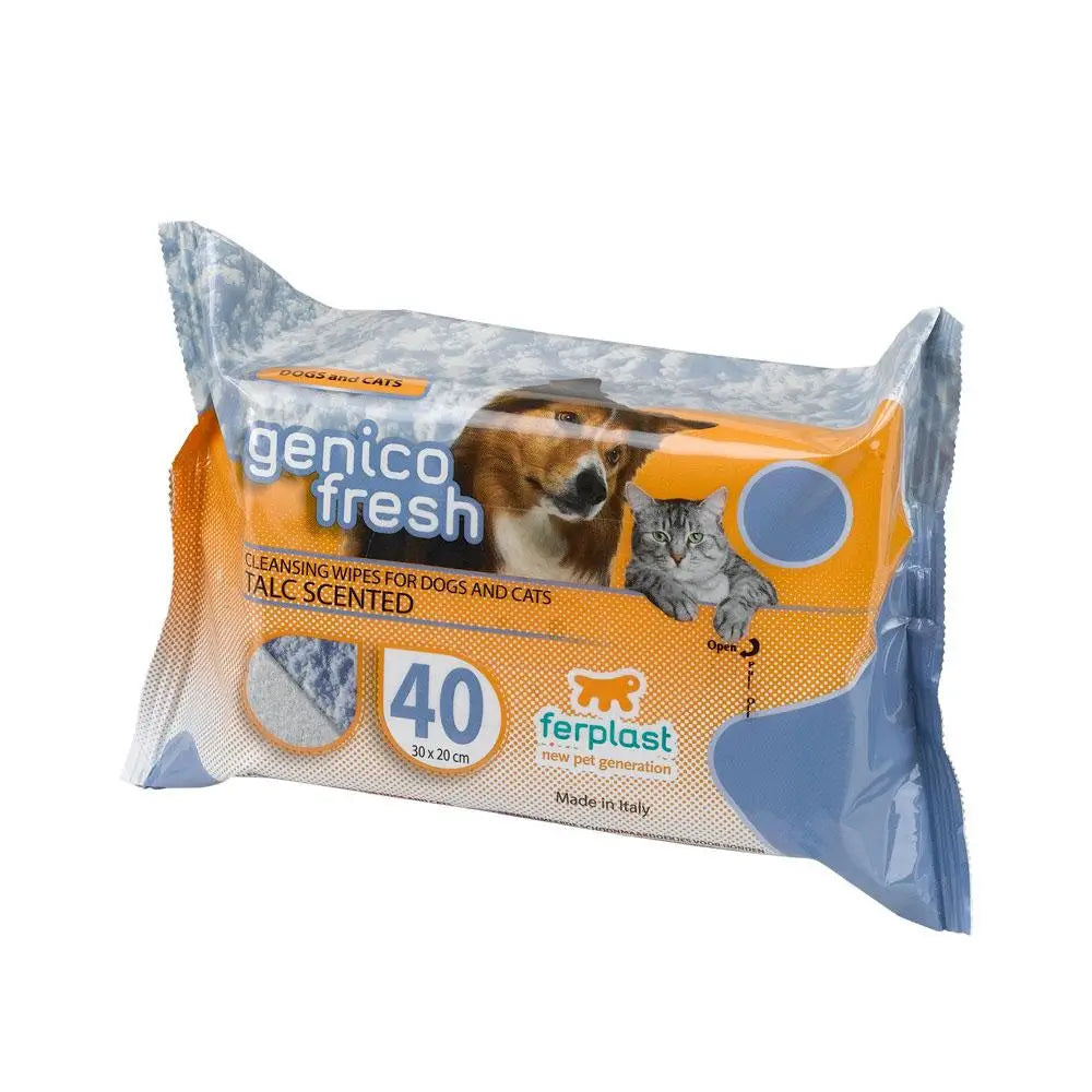 Ferplast Toallitas Genico Fresh Peero Y Gato Talco 40 Unidads