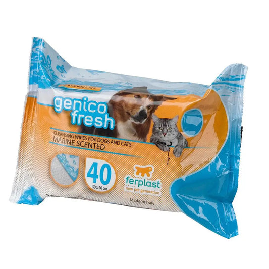 Ferplast Toallitas Genico Fresh Perro Y Gato Marine 40 Unidads