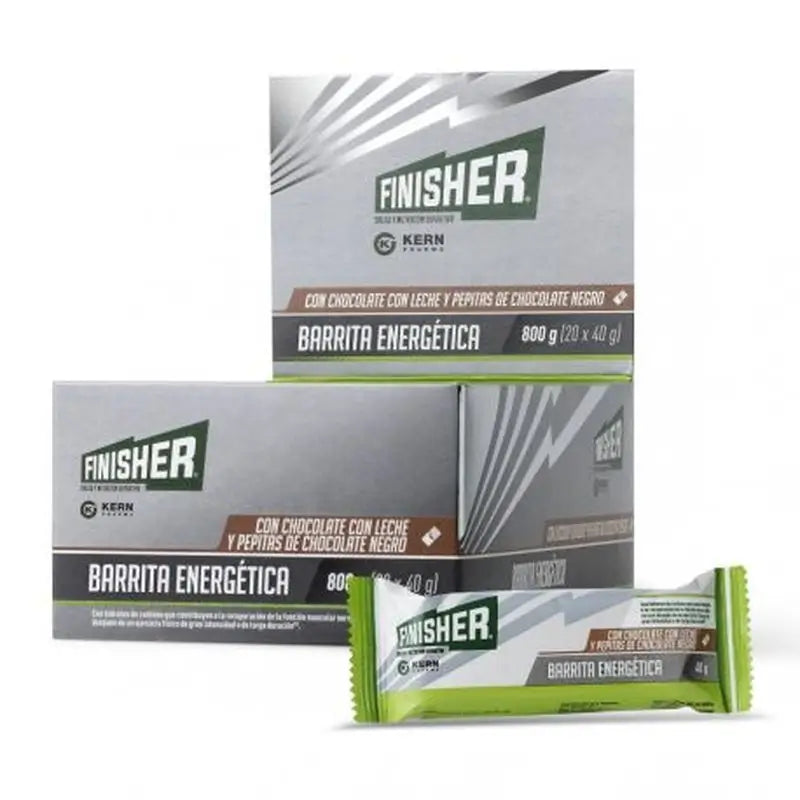 Finisher Energy Bar Chocolate Milk Chocolate Chips, 20x40gr