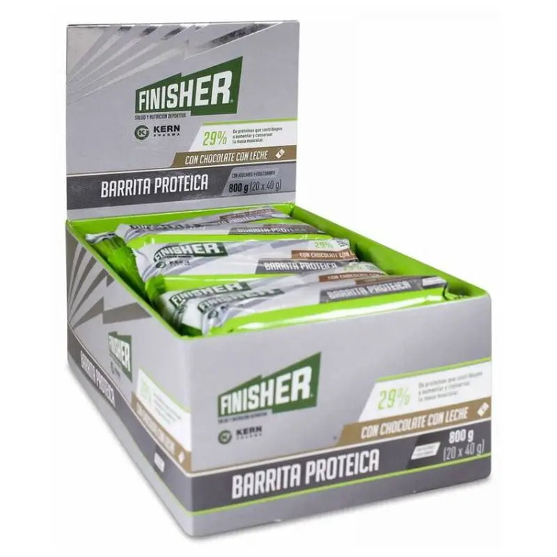 Finisher Hazelnut Flavoured Protein Bars with Milk Chocolate Coating 20 Bars