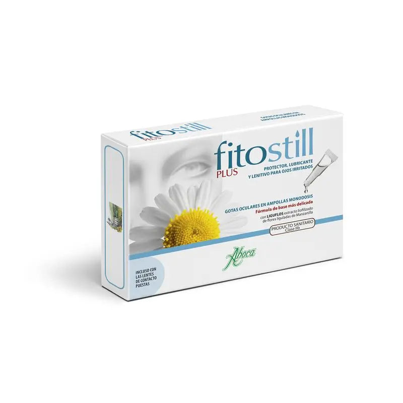 Aboca Fitostill Plus Protective Eye Drops, Lubricant, For Irritated Eyes, 10 single-dose packs