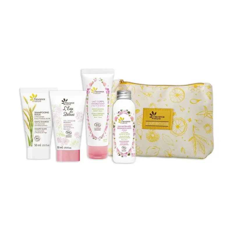 Fleurance Nature Pink Toiletry Box 4 Products 50Ml.