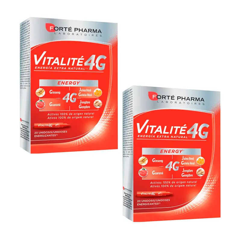 Forte Pharma Duplo Energy Vitalite 4 g,2 x (20 Single Dose x 10 ml)