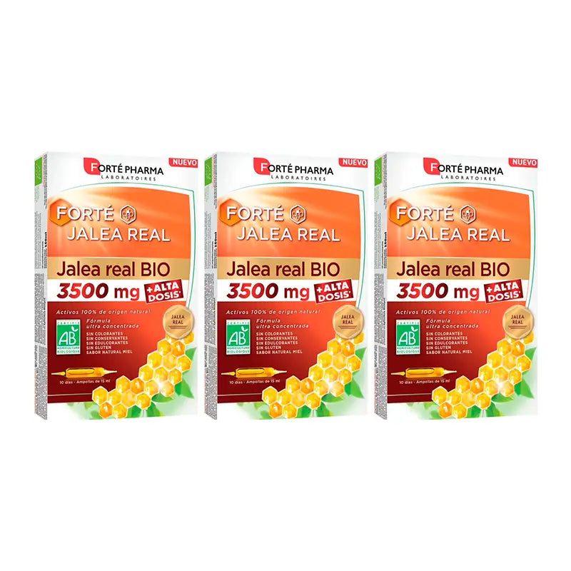 Forté Pharma Triplo Royal Jelly Bio 3500 Mg, 3 x 10 phials