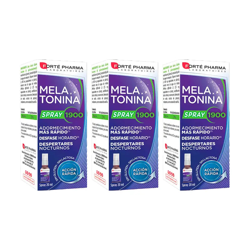 Forte Pharma Triplo Melatonin Spray 1900, 3 x 20ml