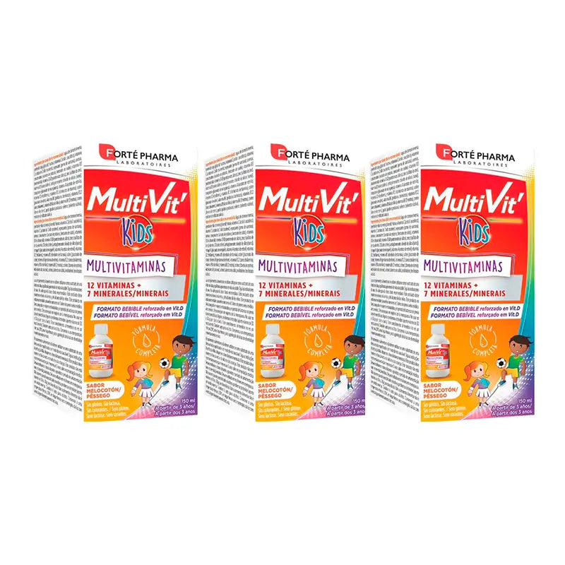 Forté Pharma Triplo Multivit' Kids Drinkable , 3 x 150 ml