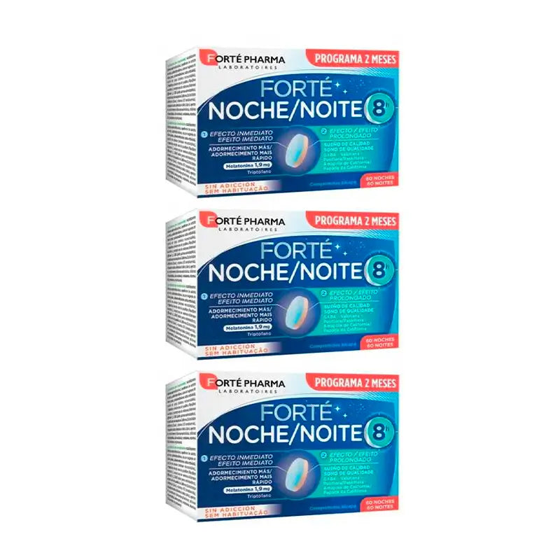 Forté Pharma Triplo Night 8H 60 Days,3 x 60 Tablets