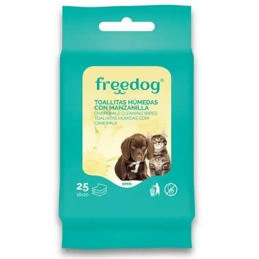 Freedog Moisturising Wipes Camomile Pocket 25 Ud 18X20Cm