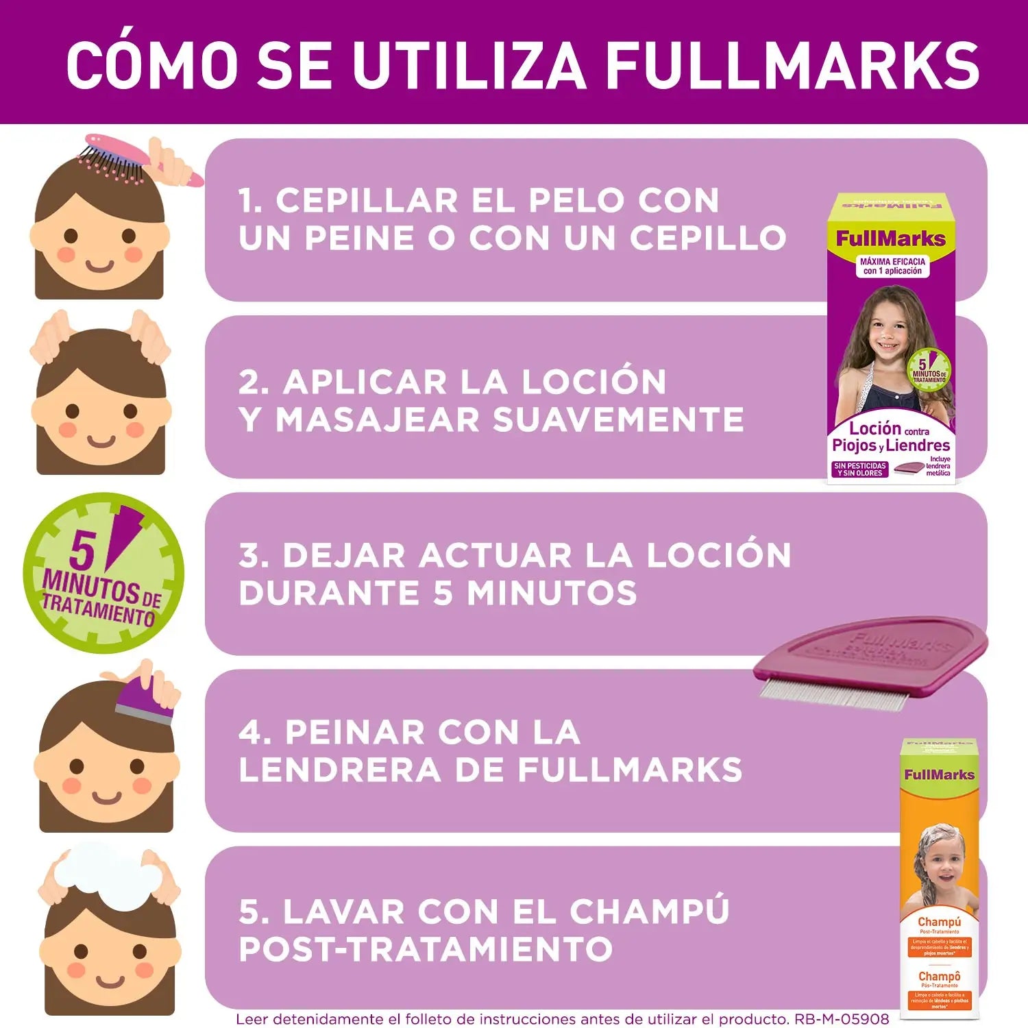 Fullmarks Antipiojos y Liendres Champú + Loción