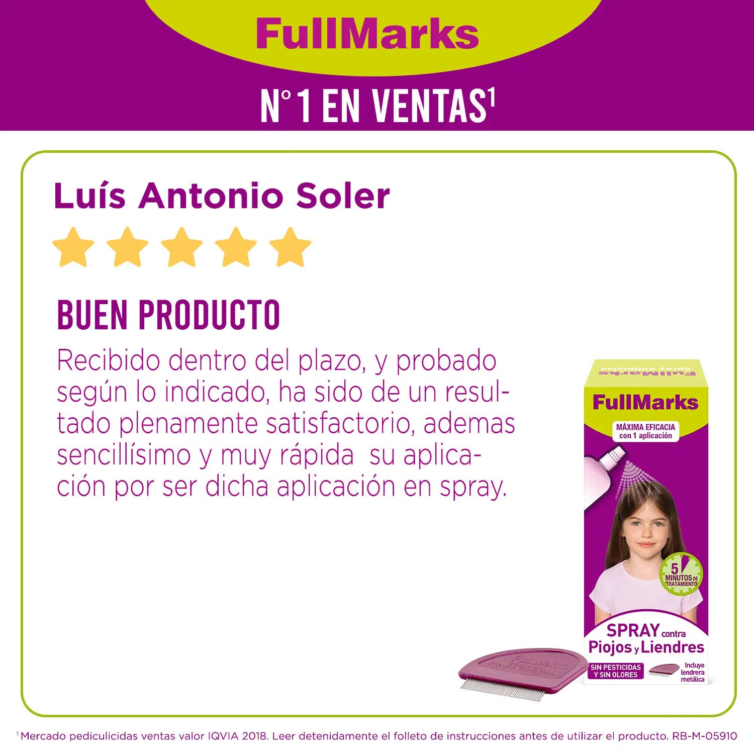 Fullmarks Spray Antipiojos 150 ml