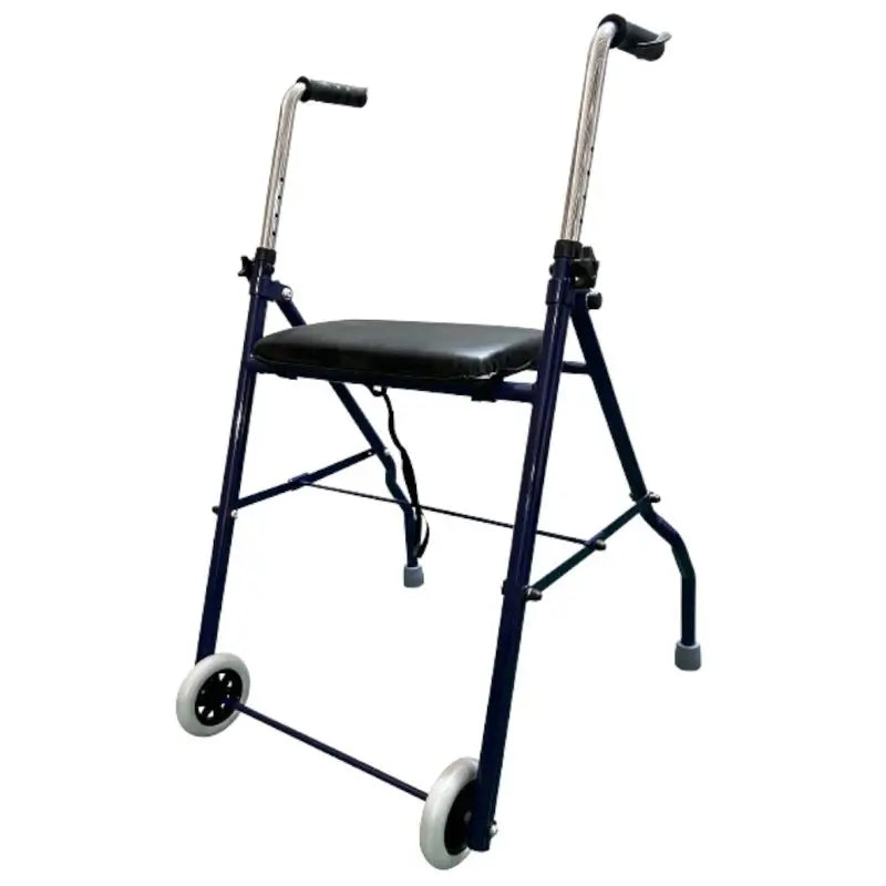 Garcia 1880 Folding Walker with Front Wheels and Seat