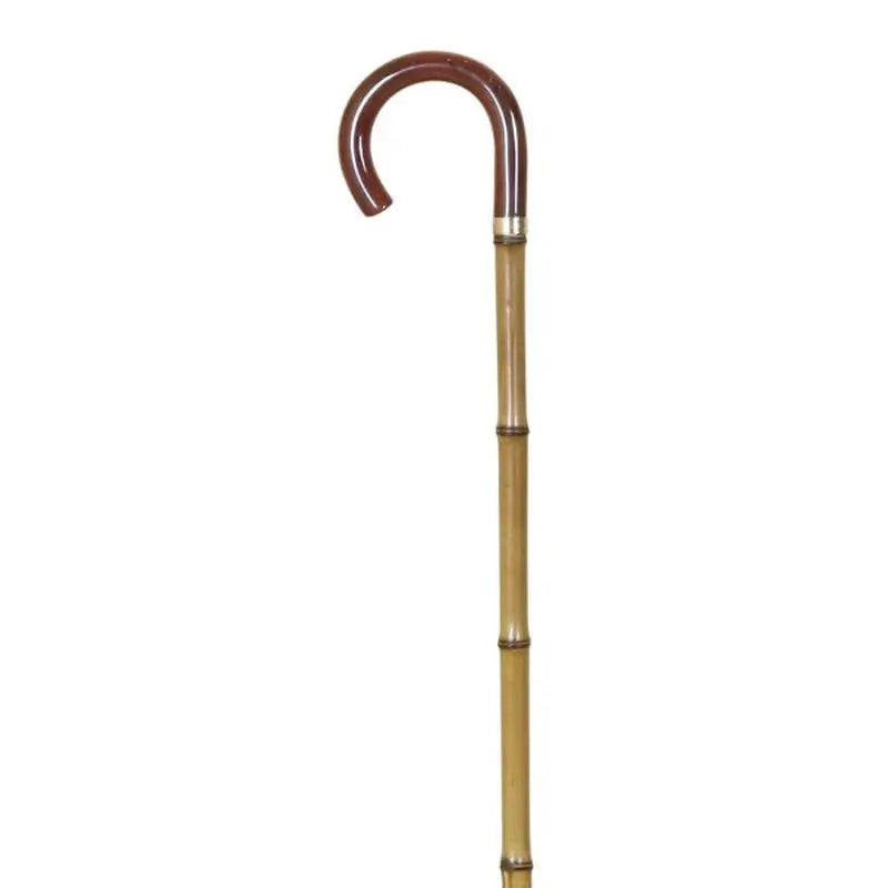 García 1880 Bamboo Walking Stick, Nacarina Grip, With Rubber