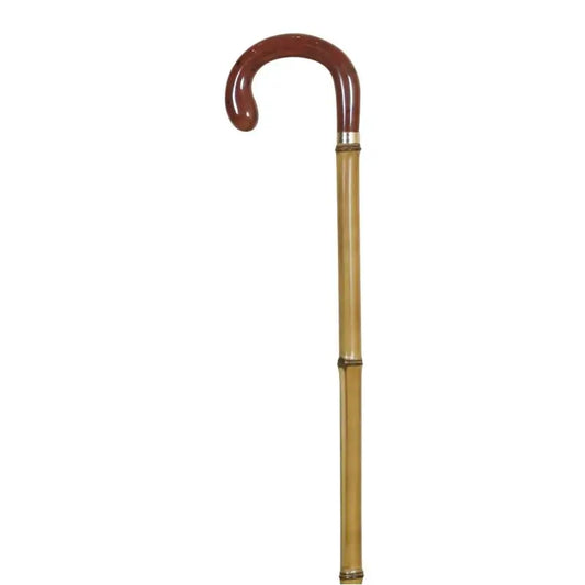 Garcia 1880 Bamboo Walking Stick, Nacarina Grip, with Rubber