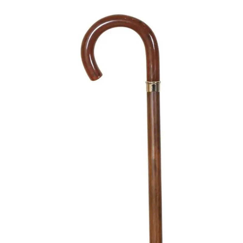 García 1880 Beech Walking Stick, Mother-of-pearl handle, with Rubber