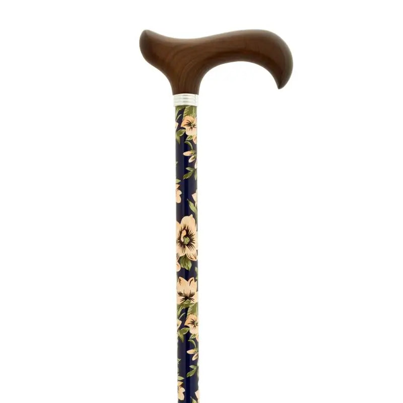 García 1880 Extendable Extension Crutch, Blue, Flower shape, Wooden P