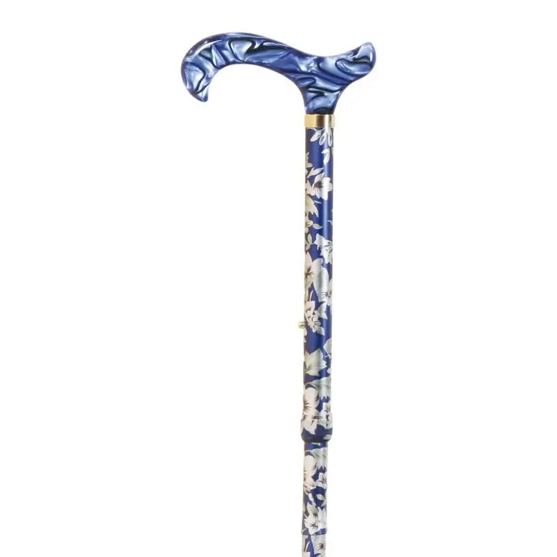 García 1880 Blue Folding Crutch With Flowers Fist Methacrylate Blue