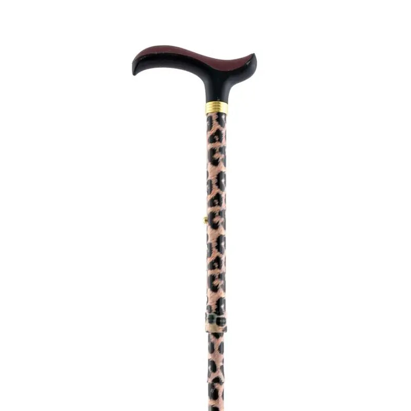 Garcia 1880 Foldable Leopard Print Soft Touch Cuff Folding Crutch