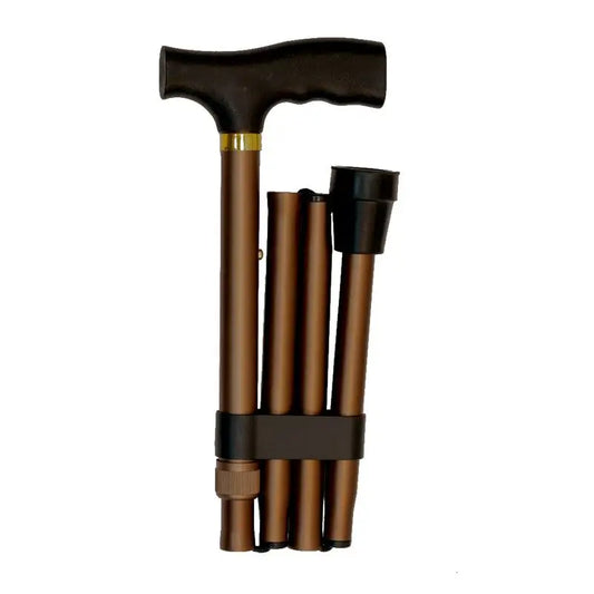 Garcia 1880 Folding Crutch Brown Folding Plastic Fist