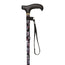 Garcia 1880 Mini Folding Crutch, Black Flower Stamped