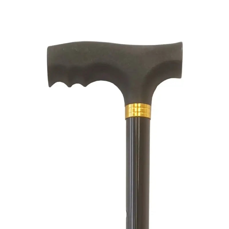 Garcia 1880 Black Folding Crutch Black Plastic Grip