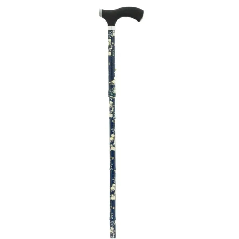 Garcia 1880 Foldable Soft Touch Fist Crutch Black, Blue Flowers