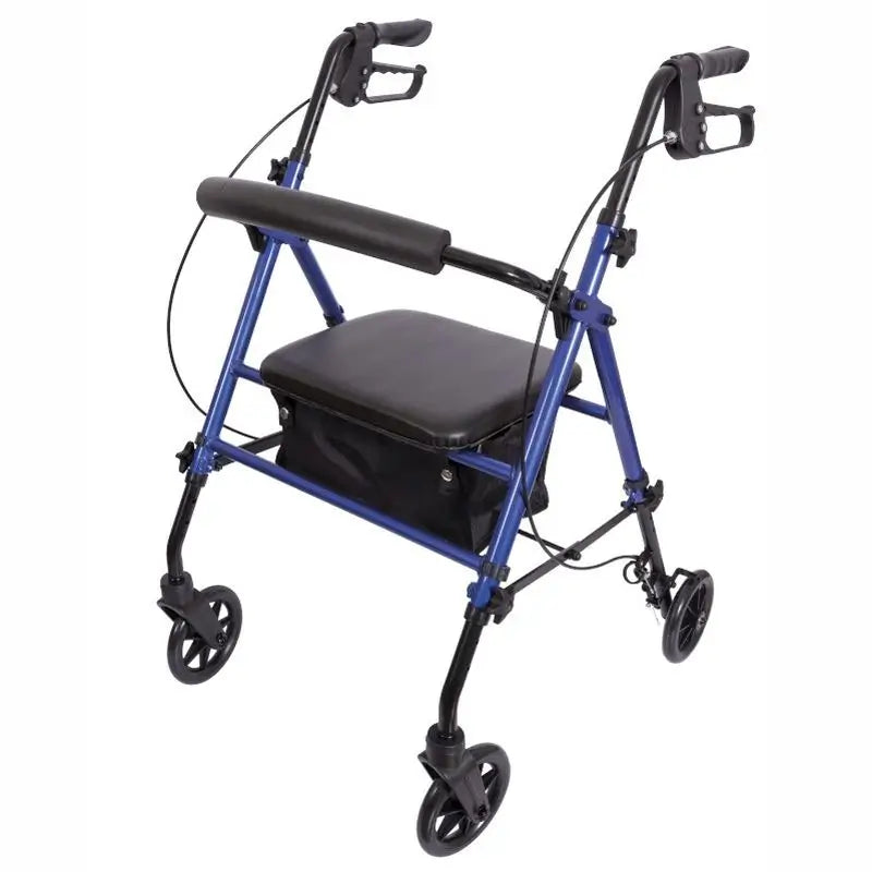 Garcia 1880 Aluminium Rollator With Brakes And Adjustable Seat (Blue)