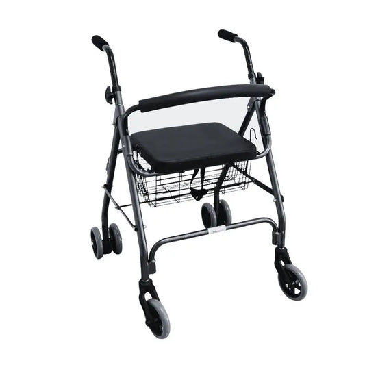 Garcia 1880 Rollator Aluminium Pressure Brakes (Black)