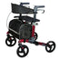 Garcia 1880 Folding Aluminium Rollator With Brakes New Style (Red)