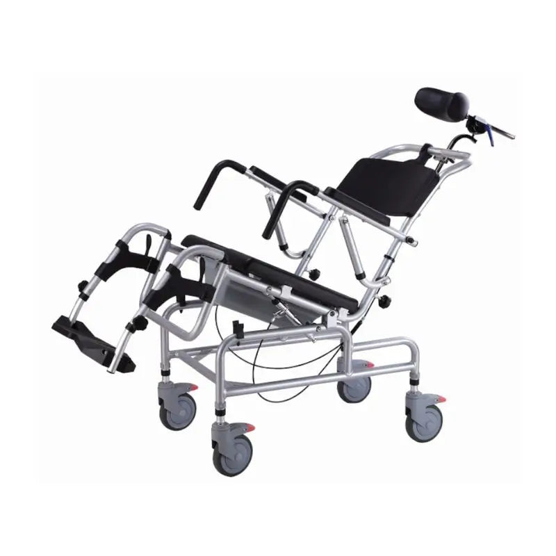 Garcia 1880 Tilting Shower Chair With Castors And Toilet