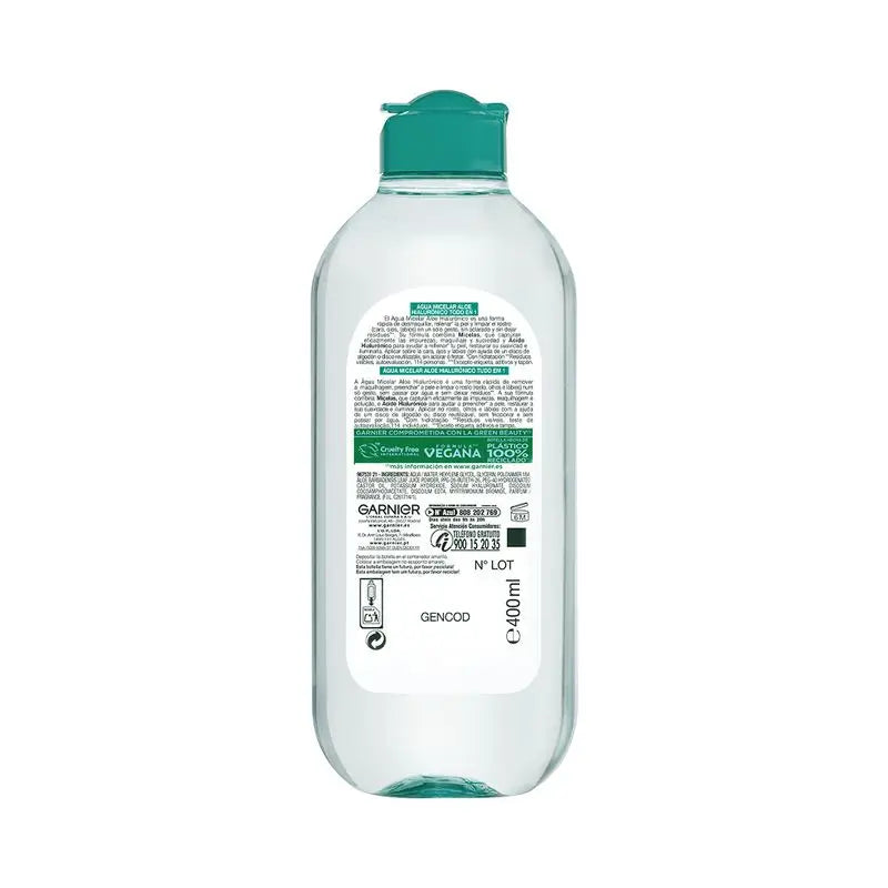 Garnier Aloe Hyaluronic Micellar Water All In 1 Cleanses, Removes Make-Up And Replenishes Face, Eyes, Lips - No Rinse